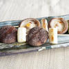 長葱と椎茸の串焼き
