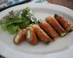 やさしい甘さ！さつま芋の豚肉巻き