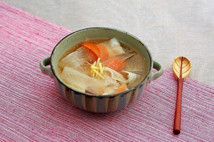 豚とリボン大根のぽかぽか生姜スープ仕立て