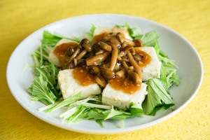 低カロリー♪豆腐の中華きのこソース						