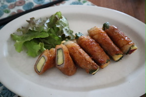 やさしい甘さ！さつま芋の豚肉巻き