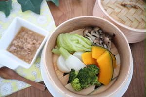 簡単ツナソースで食べる温野菜