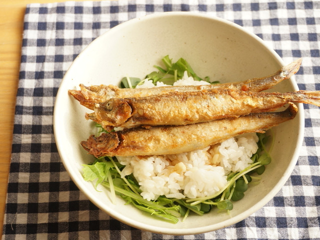 ししゃも丼 ししゃもの竜田揚げ丼のレシピ | ダイエットプラス