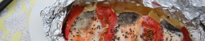 鮭とトマトのイタリアンチーズホイル焼き